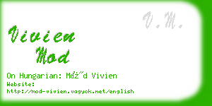 vivien mod business card